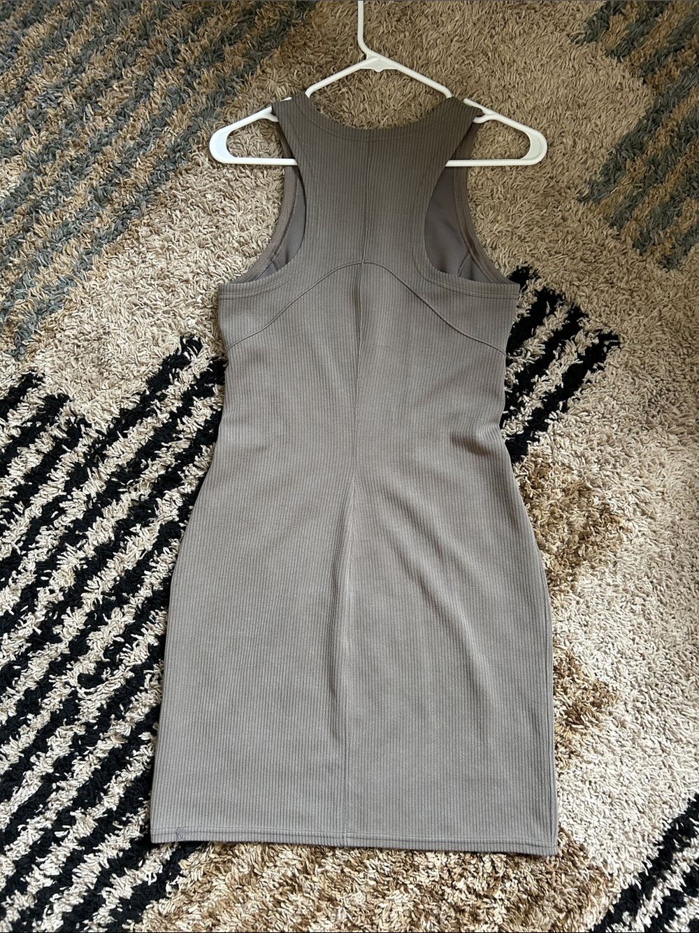 lululemon athletica Ribbed Tank Midi Dress - Taupe Gray - Picture 3 of 3